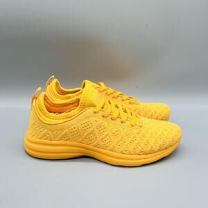 APL Shoes Womens 6 Yellow Knit TechLoom Phantom Low Top Running Sneakers Comfort